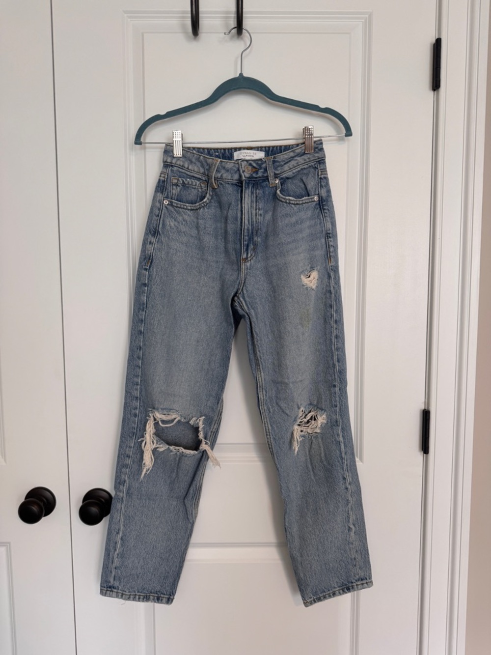 Dynamite Light Blue Distressed Boyfriend Jeans